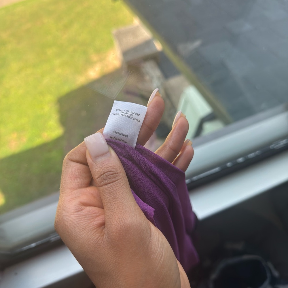 MESHKI Claire purple Halter Mini Dress - Picture 7 of 8